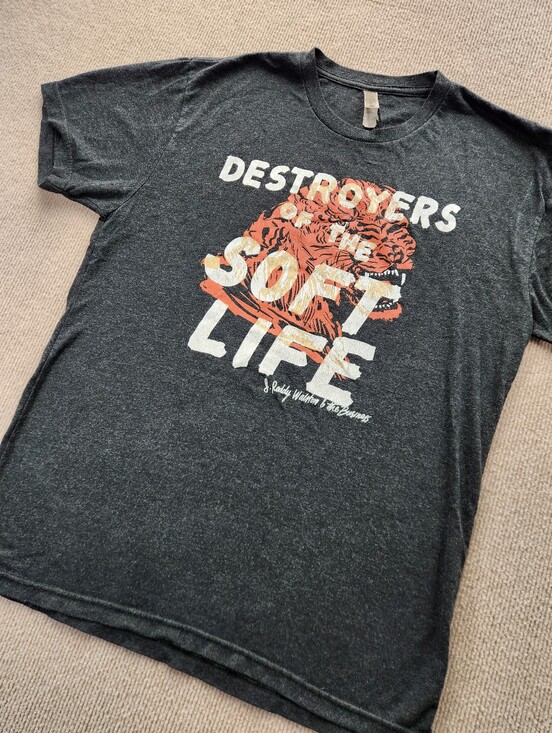 Next Level Apparel Other - Next Level Men's M Gray Destroyers Of The Soft Life Album Graphic Band T-Shirt